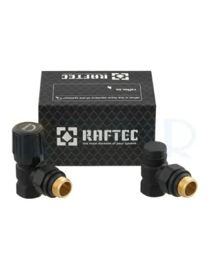 Sada radiátorová Raftec rohová (RV+V+H) černá 1/2" Fabrieksprijs