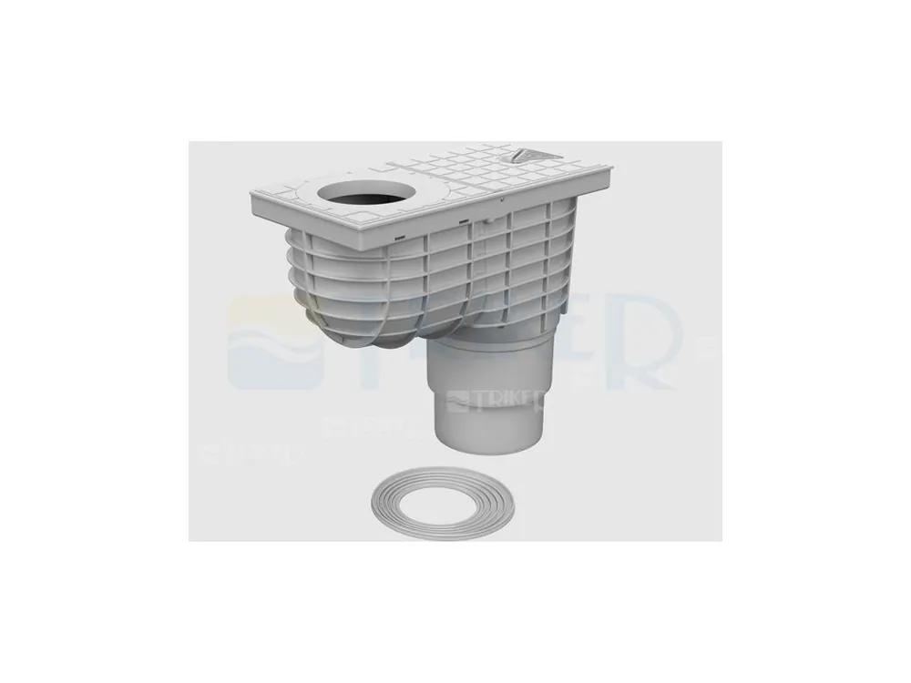 Direct Beschikbaar Lapač střešních splavenin KV 125/110 STANDARD spodní, šedý 125/110 mm