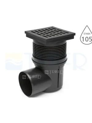 Kup Teď Vpusť kanalizační KVB 110 V s vodní hladinou, boční odpad 110 mm, plastová mřížka