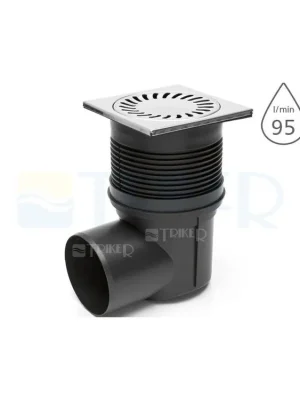 Vpusť kanalizační KVB 110 V N s vodní hladinou, boční odpad 110 mm, nerezová mřížka Odeslání Ihned