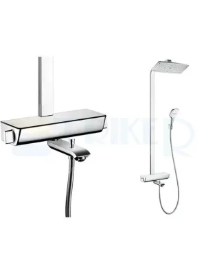Aanbieding Raindance Select Showerpipe 360 vanová baterie termostatická s hlavovou sprchou, bílá/chrom