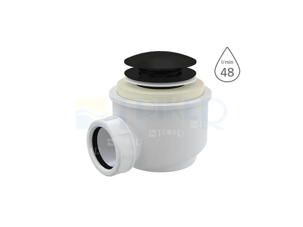 Direct Verzonden Sifon sprchový klik-klak A465 pro vaničky s otvorem 50 mm, černá - mat