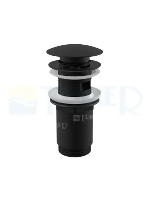 Klik-klak umyvadlová výpusť A392 BLACK velká krytka 5/4", výška 69 mm, černá - mat Přímo Od Výrobce
