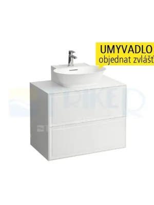 Aanbieding NEW CLASSIC Skříňka pod umyvadlo 78 x 60 cm se 2 zásuvkami, bílá lesk