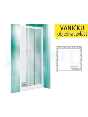 PD3N sprchové dveře PD3N/1000 (950-1005mm), profil brilliant, výplň transparent Víkendová Akce