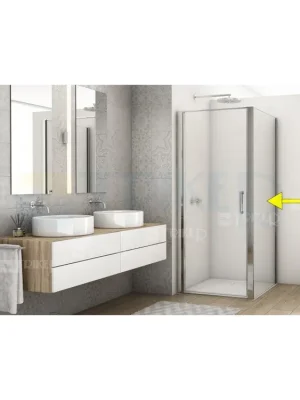 Zlevněný D22F1 boční stěna 700/2000 aluchrom/b.linky