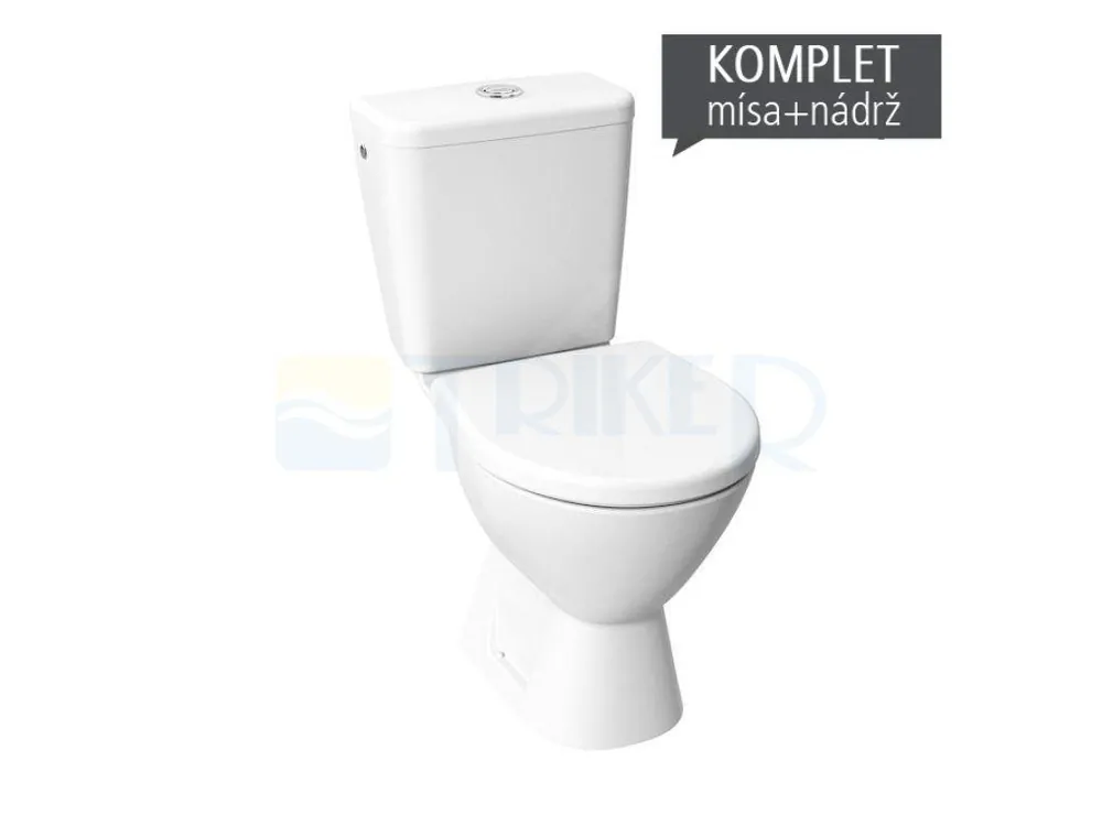 Lyra Plus klozet kombi Rimless odpad vodorovný/spodní napouštění, bílá Rechtstreeks Van De Fabrikant
