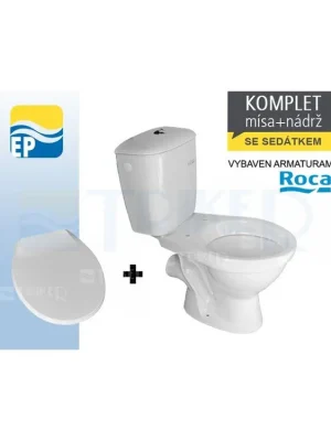 Nejnovější Verze EP klozet kombinační 63 vodorovný odpad, sedátko se zpomalovacím mechanismem