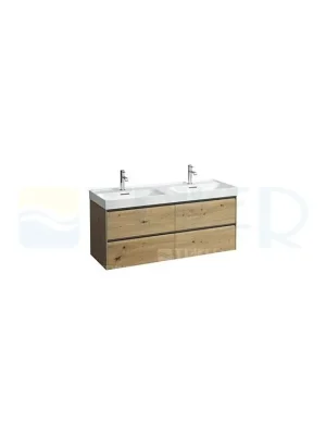 Alleen Vandaag Meda skříňka pod umyvadlo 2 zásuvky 1285x450x515mm dub
