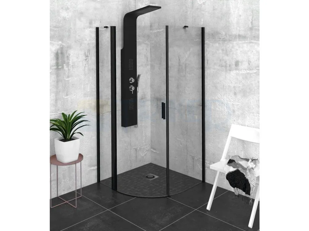 ZOOM LINE BLACK čtvrtkruh.spr.zástěna 900x900 ČS/L Odeslání Ihned