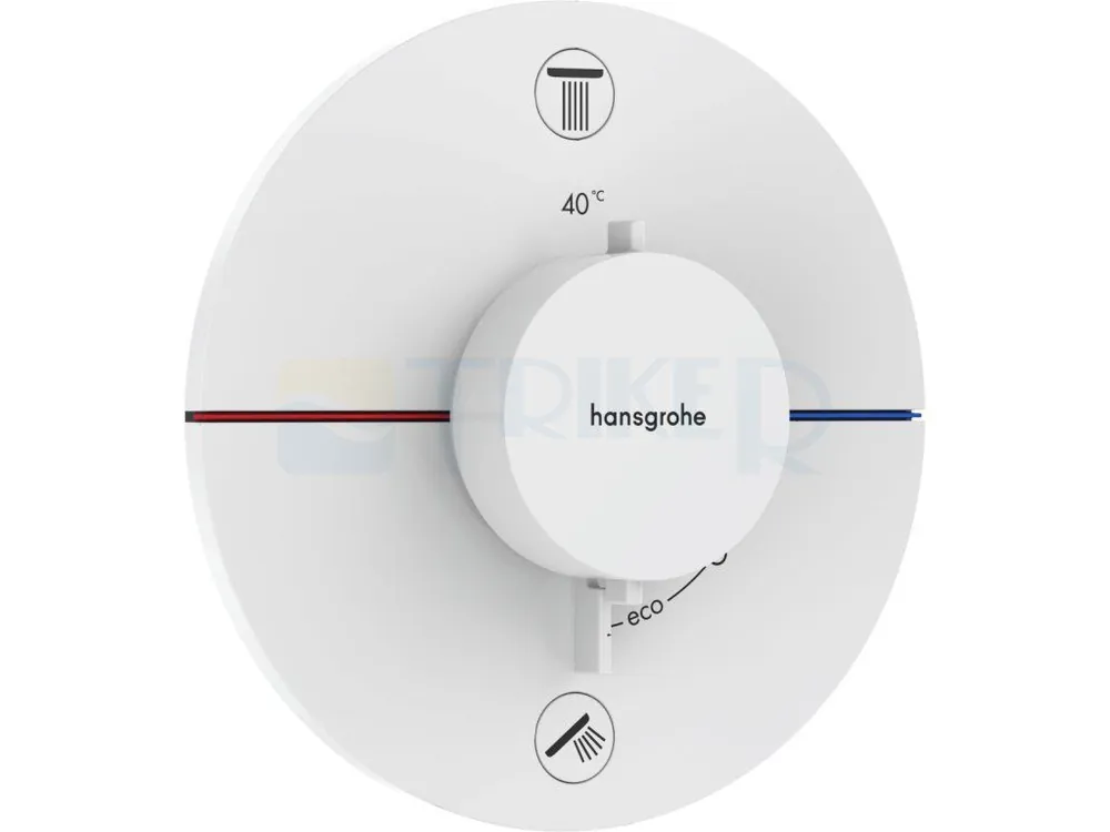 ShowerSelect Comfort S sprchová termostatická podomítková baterie 2 spotřebiče, bílá matná Exclusieve Aanbieding