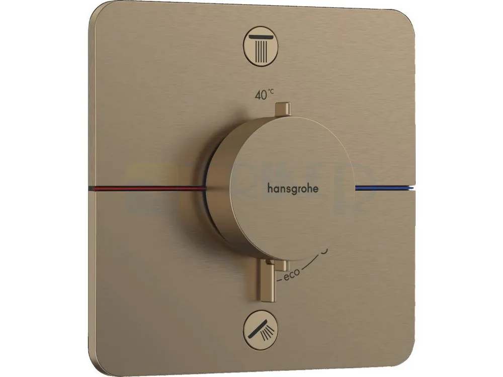Op = Op ShowerSelect Comfort Q termostatická podomítková baterie 2 spotřebiče, kartáčovaný bronz