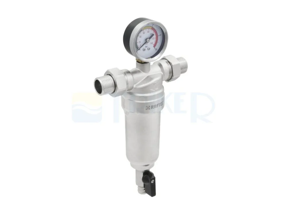 Filtr mechanický s odkalením Raftec PN12 na teplou vodu 1/2" Zlevněný