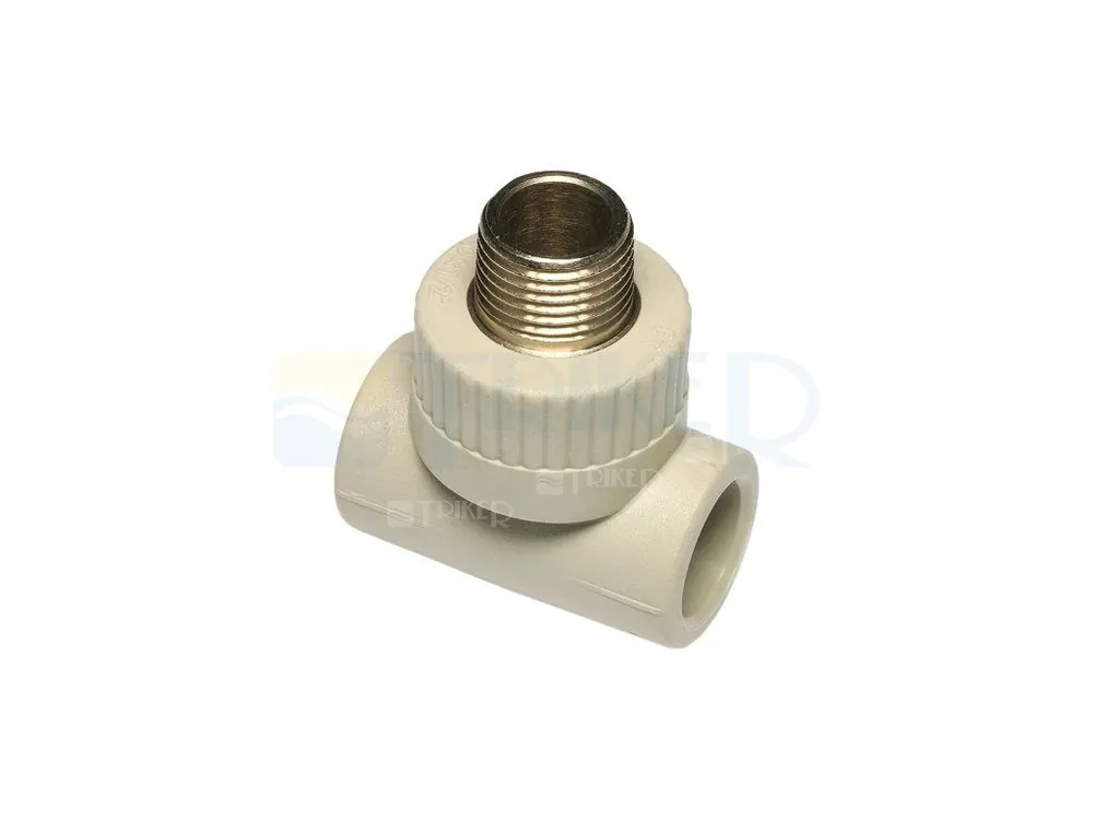 Nieuw PPR T-kus s kovovým závitem vnějším 20 x 1/2" x 20 mm