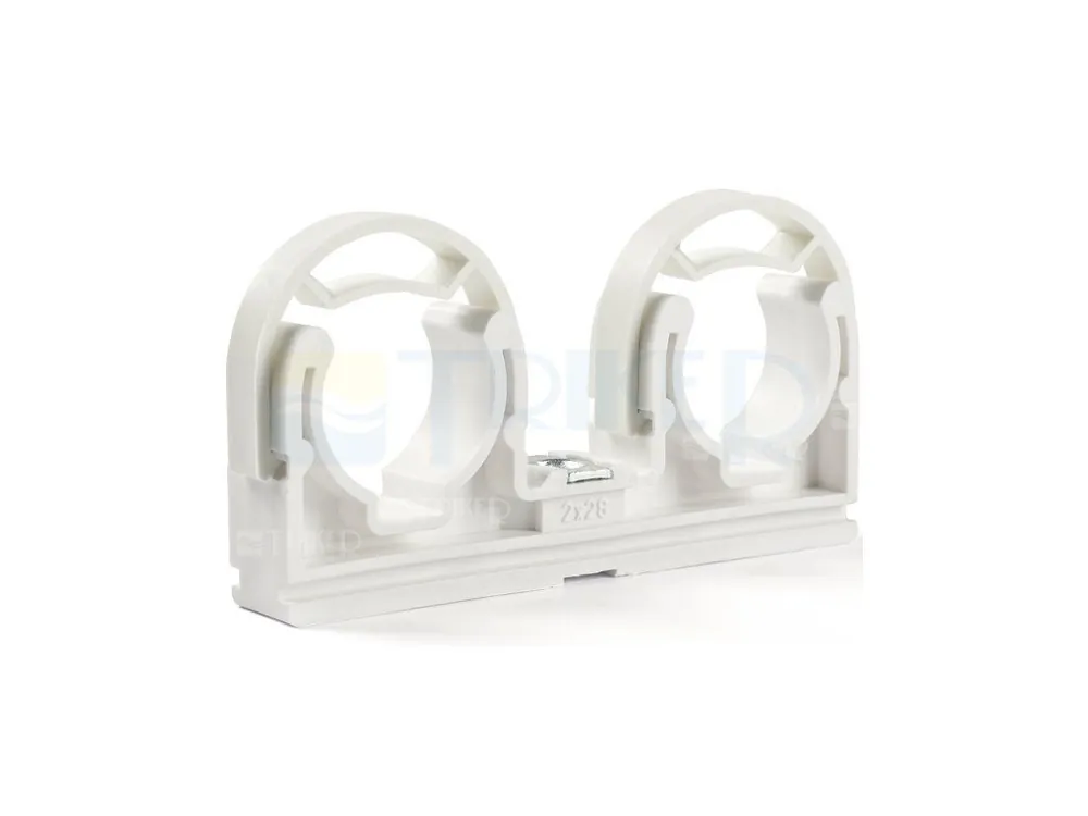 Favoriet Spona dvojitá se závitem se třmenem na potrubí z mědi M6 x 2 x 28 mm