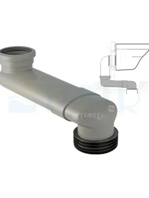 Certifikovaný Geberit PVC WC koleno odskokové pro předstěnové moduly 14,5 - 34,5 cm