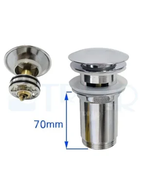 Weekendaanbieding Klik-klak umyvadlová výpusť P-967KVR/II se sítkem 5/4", výška 70 mm