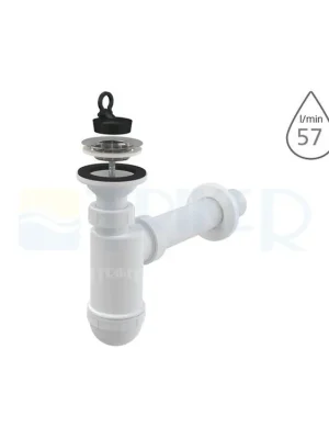Sifon umyvadlový s výpustí A41 s nerezovou mřížkou, zátkou s očkem, odpad 40 mm Sezónní Sleva