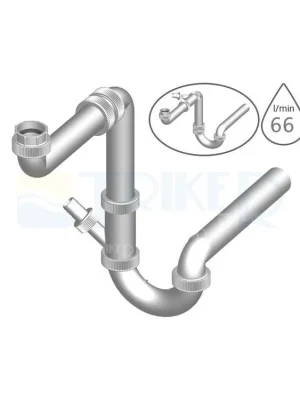 Dagaanbieding Sifon umyvadlový bez výpusti s přípojkou T-726N/I DN40 5/4" + 6/4"