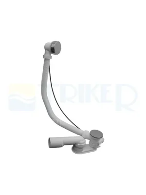 Certifikovaný Sifon vanový T-1439 A-III odpad 50/40 mm, délka přepadu 480mm, kovové ovládání
