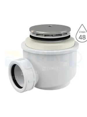 Sifon sprchový s krytkou A47CR pro vaničky s otvorem 50 mm, krytka chrom Cenově Výhodný