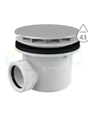 Sifon sprchový s krytkou A49CR pro vaničky s otvorem 90 mm, krytka chrom Pouze Dnes