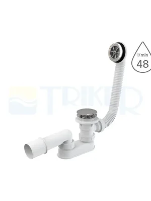 Sifon sprchový klik-klak s přepadem A503 zátka kov, přepad plast/chrom Speciale Akce