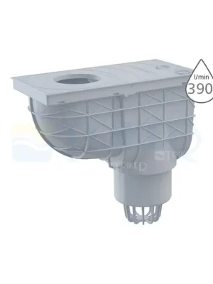 Značkový Lapač střešních splavenin AGV1S spodní šedý 110 mm