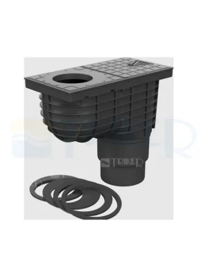 Lapač střešních splavenin KV 110/125 univerzální spodní, černý 110/125 mm Zlevněný