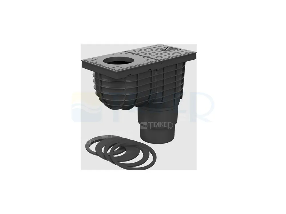 Lapač střešních splavenin KV 110/125 univerzální spodní, černý 110/125 mm Zlevněný