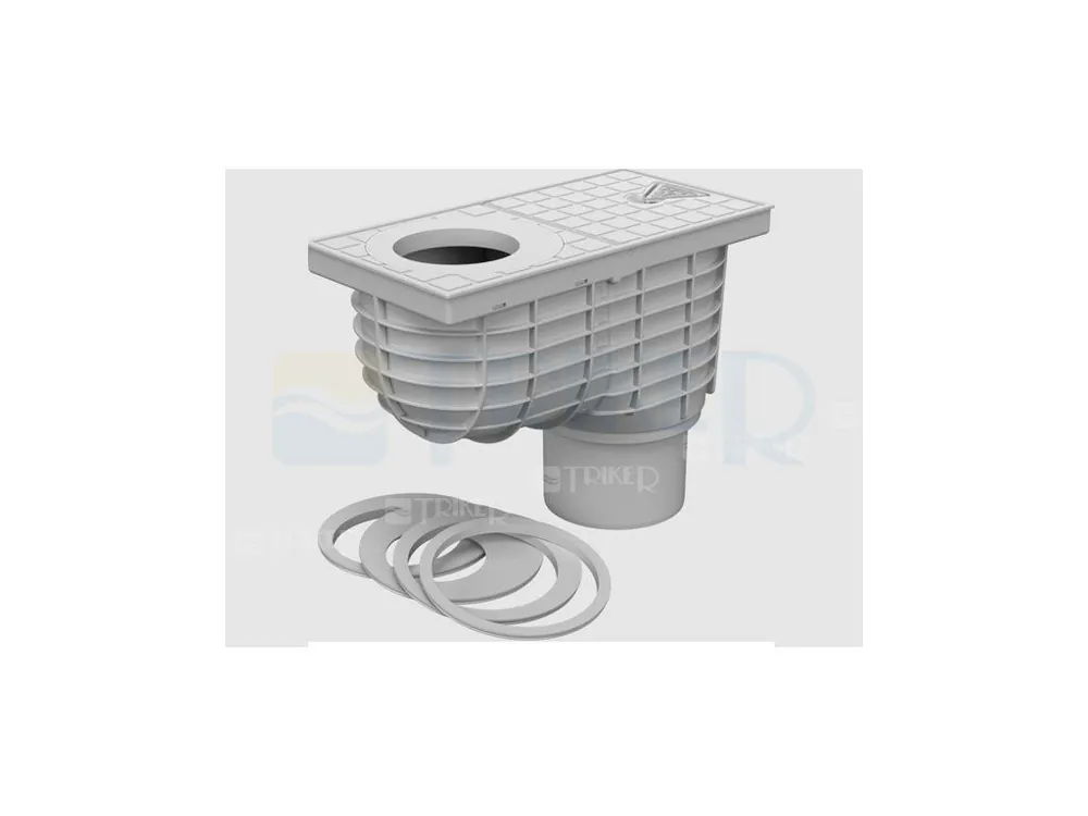Lapač střešních splavenin KV univerzální spodní, šedý 110 mm Koopje
