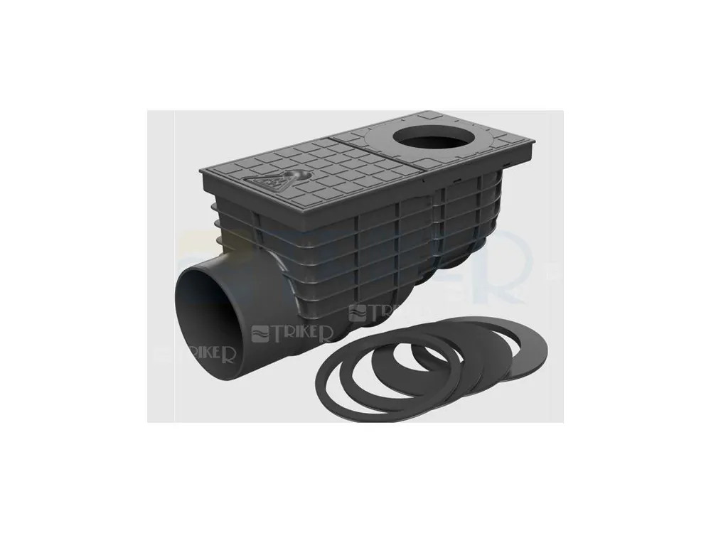 Lapač střešních splavenin KV univerzální boční, černý 110 mm Koop Vandaag