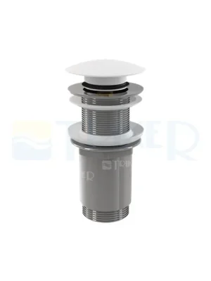 Klik-klak umyvadlová výpusť pro umyvadla bez přepadu A395B velká krytka 5/4", výška 69 mm, bílá Časově Omezené