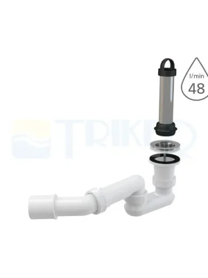 Sifon sprchový s adaptérem pro zvýšení hladiny A462 s nerezovou mřížkou Premium