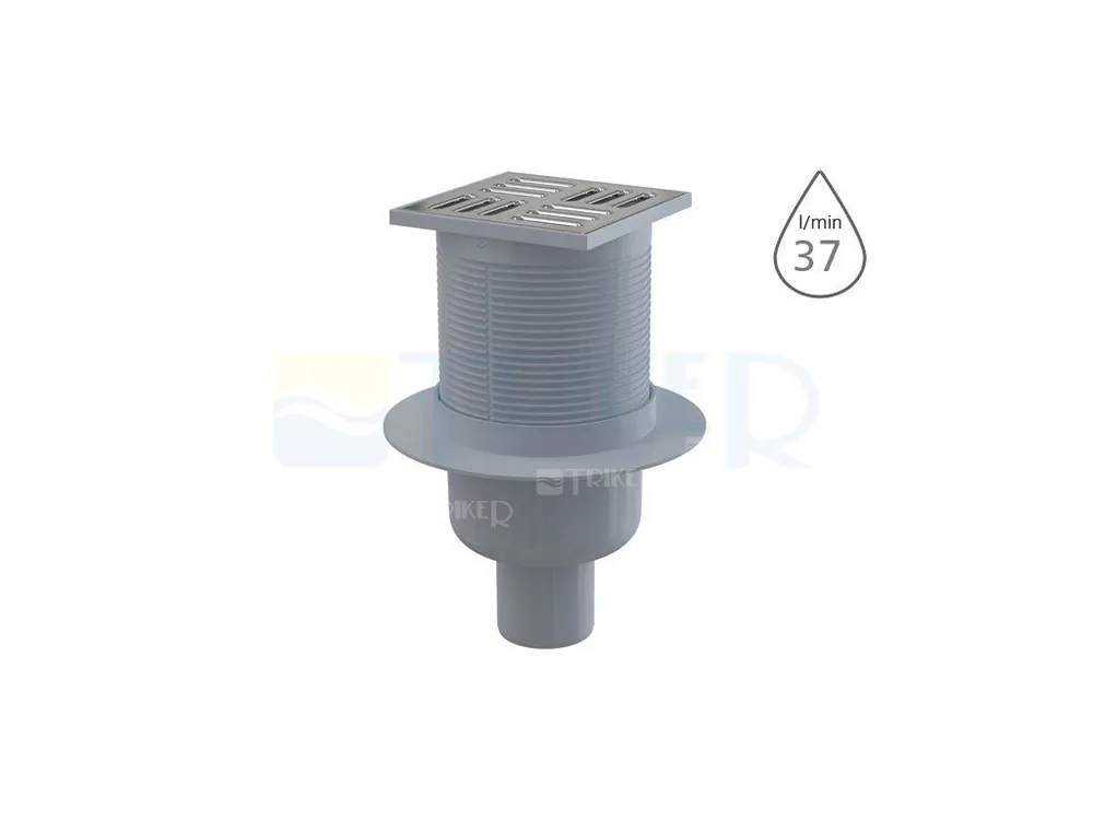 Premium Vpusť podlahová APV32 se SMART uzávěrou, spodní 50 mm, výška 79 mm, nerez mřížka