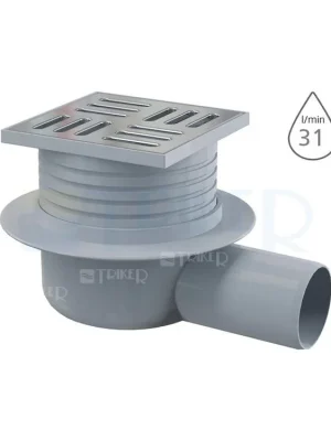 Vpusť podlahová APV26 boční odpad 50 mm, výška 66 mm, nerezová mřížka Premium
