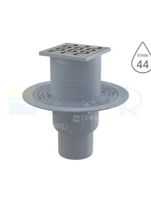 Akční Cena Vpusť podlahová APV202 spodní odpad 75/50 mm, nerezová mřížka 105 x 105 mm