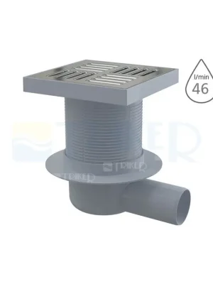Vpusť podlahová APV5411 boční odpad 50 mm, výška 79 mm, nerezová mřížka 150 x 150 mm Odeslání Ihned