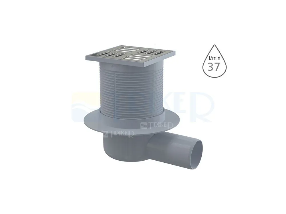 Bestel Nu Vpusť podlahová APV31 se SMART uzávěrou, boční 50 mm, výška 79 mm, nerez mřížka