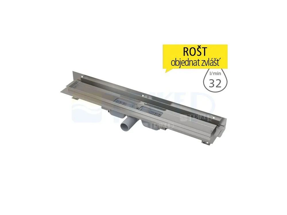 Žlab podlahový APZ104 Flexible LOW pro perforovaný rošt 550 mm, boční odtok 40 mm Must-Have