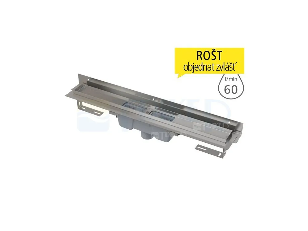 Express Levering Žlab podlahový APZ1004 Flexible pro perforovaný rošt 650 mm, spodní odtok 50 mm