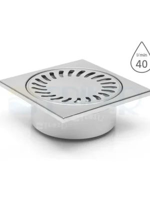 Omezené Množství Vpusť podlahová DN 50/55 N s vodní hladinou, spodní odpad 50 mm, nerezová mřížka