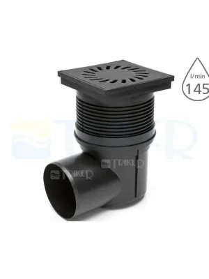 Vpusť kanalizační KVB 110 S Li se suchou klapkou, boční odpad 110 mm, litinová mřížka Exclusieve Akce
