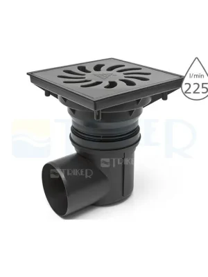 Vpusť kanalizační KVB 110/250 S P se suchou klapkou, boční odpad 110 mm, plastová mřížka Levný