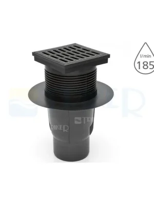 Vpusť kanalizační KVS 110 S P se suchou klapkou, spodní odpad 110 mm, plastová mřížka Cenově Výhodný