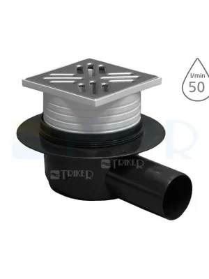 Nízká Cena Vpusť podlahová SI50C00 boční odpad 50mm, výška 62mm, nerezová mřížka