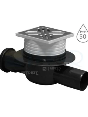 Vpusť podlahová SI5TC00 průběžná odpad 50mm, výška 62mm, nerezová mřížka Nieuw