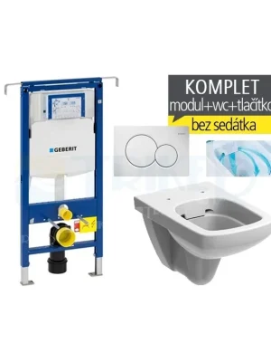 Závěsný WC komplet T-07 Duofix Special + Nova Pro RIMFREE klozet závěsný pravoúhlý 53 cm Voordeelprijs