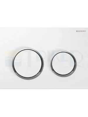 Uitverkoop Omega20 ovládací tlačítko bílá/lesklý chrom/bílá