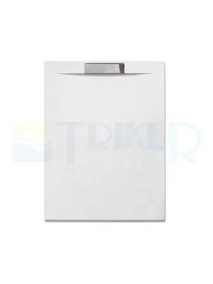 Vysoce Kvalitní Prestol vanička z litého mramoru 150 x 80 x 3,5 cm s nerezovým krytem, bílá